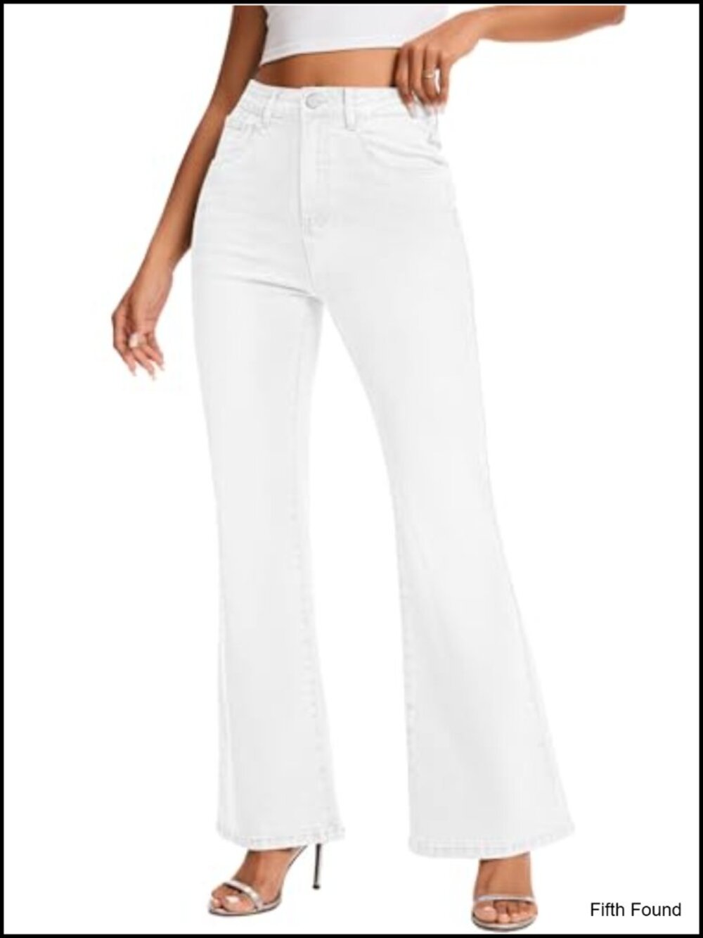 High Waist Flare Jeans Stretchy Vintage Washed Bell Bottom Slim Bootcut
